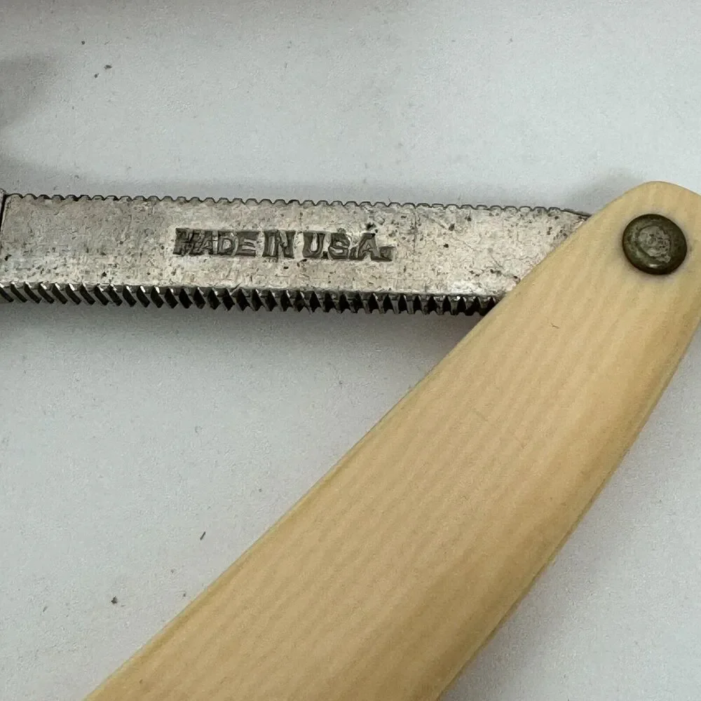 Vintage‎ Durham Duplex Straight Razor Comb Blade for Hair Beard with Box